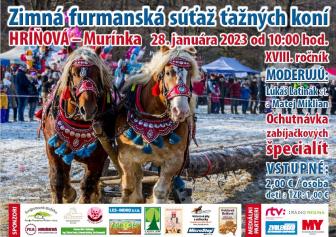 Furmanské preteky v Hriňovej - 28.januára 2023 o 10.00 hod.