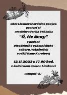 obec Lieskovec - 12.11.2023 - veselohra Ferka Urbánka " Ó tie ženy "
